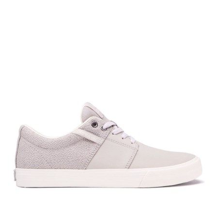 Supra Stacks II Vulc Mens Low Tops Shoes Grey UK 41IFP